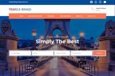 Website design for Travels Bingo